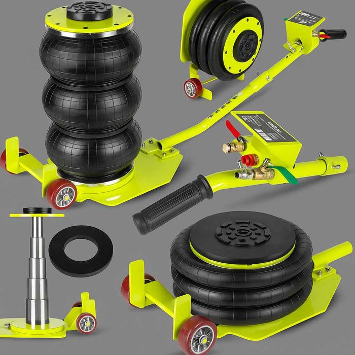 Podnośnik 3,5T Wzmocniony Pneumatyczny Bałwanek guma Lewarek Poduszka