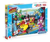 CLEMENTONI 27984 Puzzle 104 elementów MICKEY ROADSTER