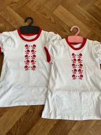 Дитячі футболки з українським орнаментом на 1-2 роки