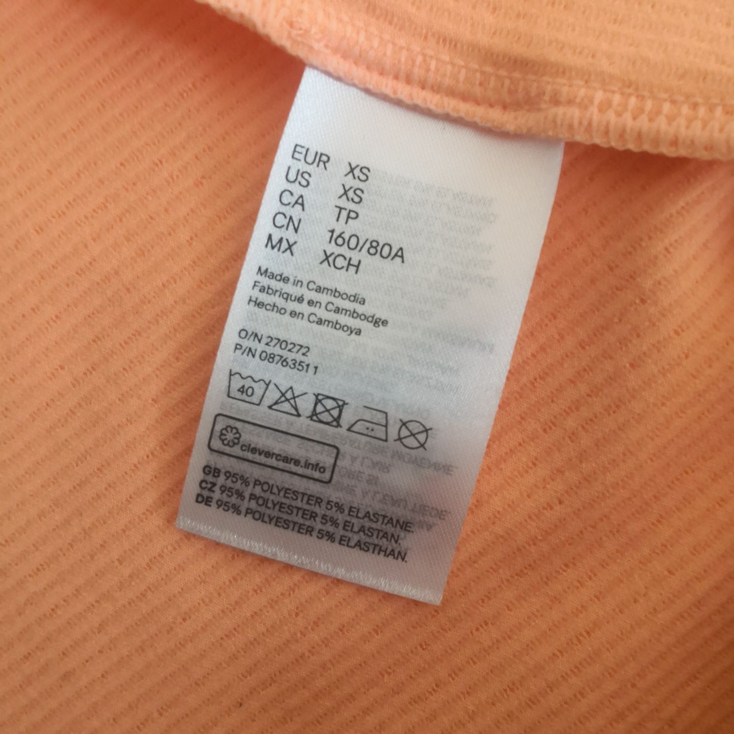 Morelowa sukienka xs na wesele chrzciny wyjście prążkowana h&m w prążk