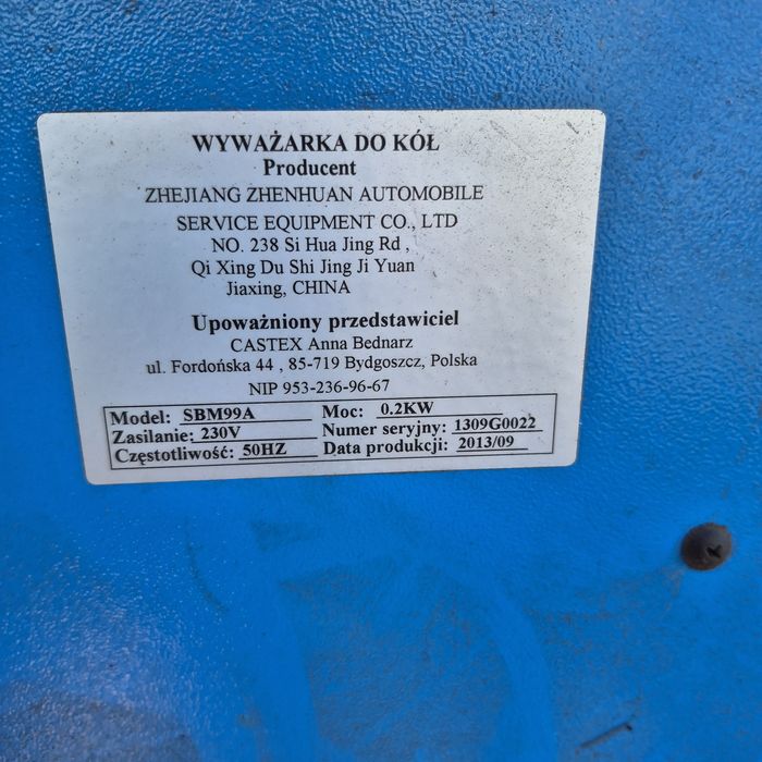 Wyważarka do kół SBM99A kupczyk sprawna f-vat