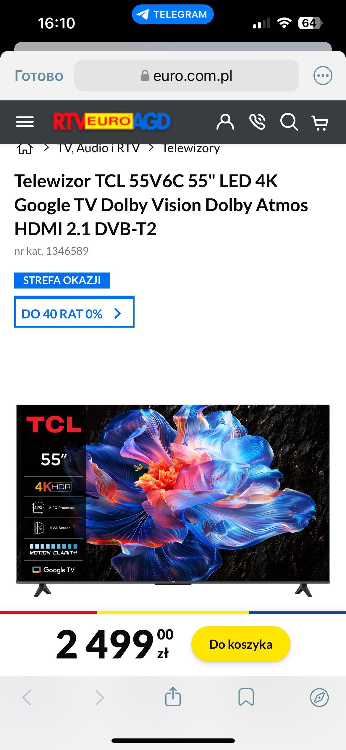 Sprzedam telewizor TCL