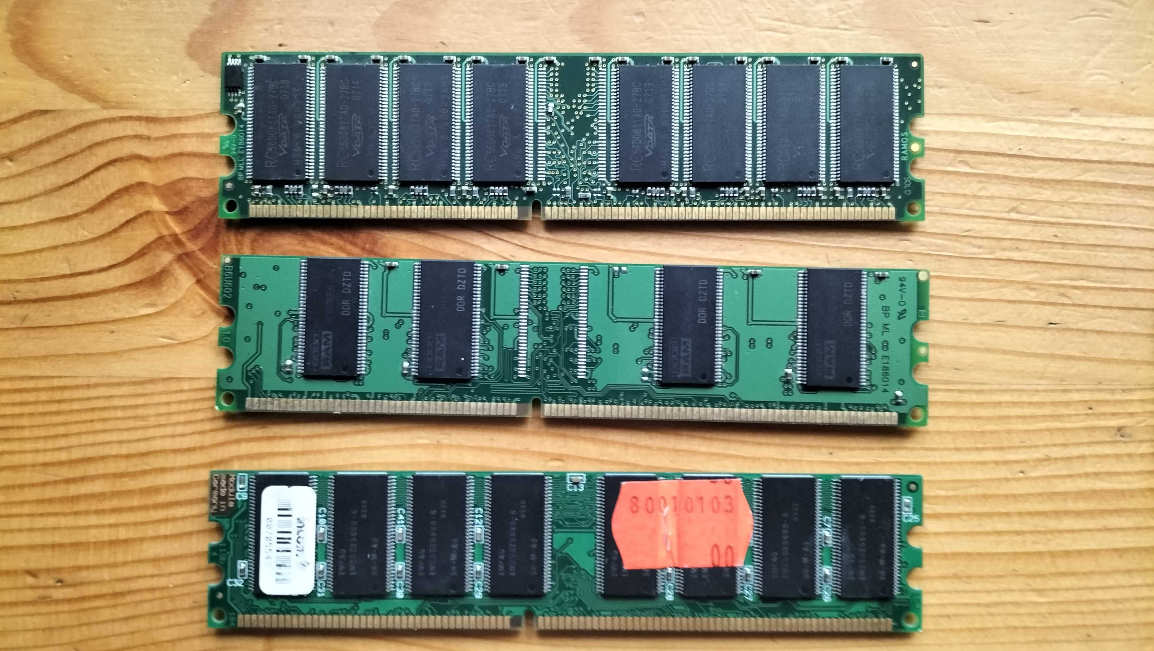 Pamięć RAM | PC-3200, PC-2700, PC-5300 | kości po 512MB - DDR, DDR2