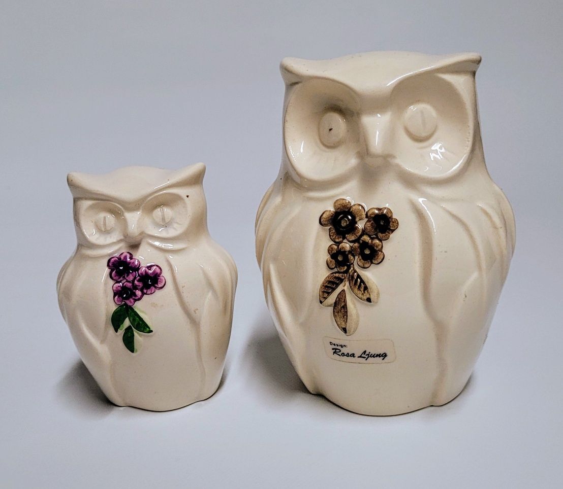 Rosa Ljung , figurki ceramiczne - sowy
