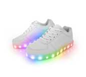 Świecące buty led białe niskie sportowe USB r. 35/36