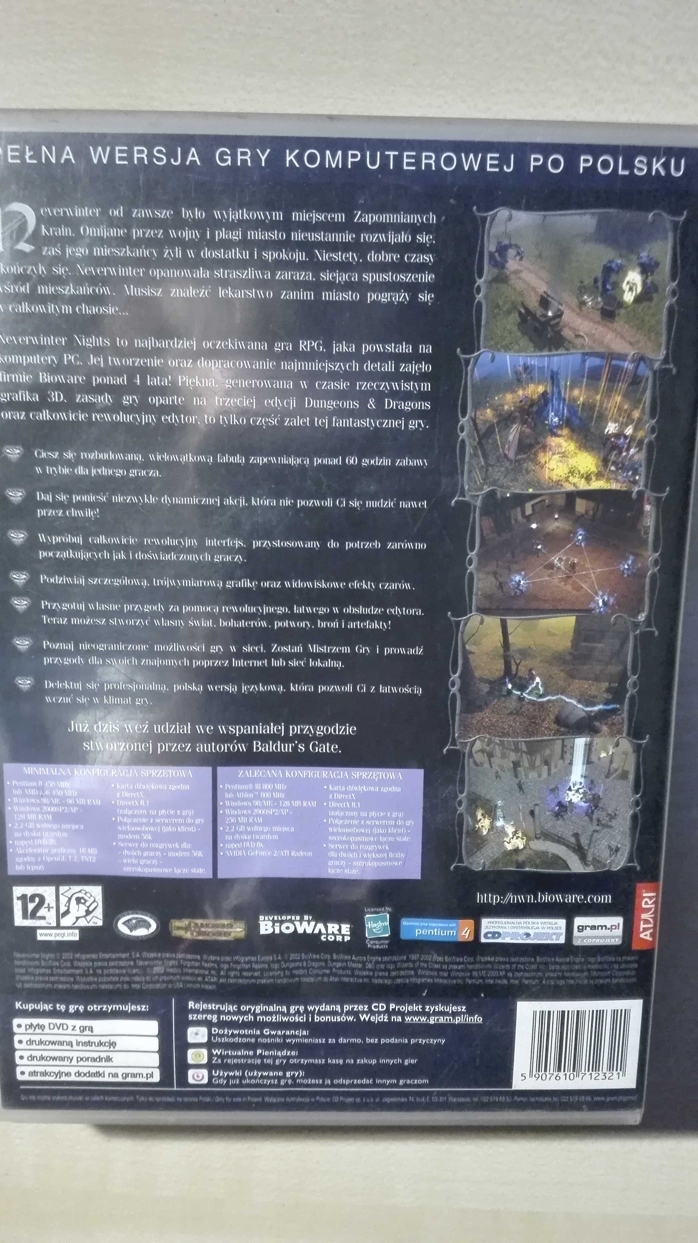 Gry RPG Baldurs Gate Icewind Dale Neverwinter Night’s Dungeon Siege