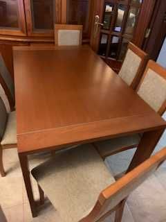 Mesa de Jantar cor cerejeira com 6 cadeiras