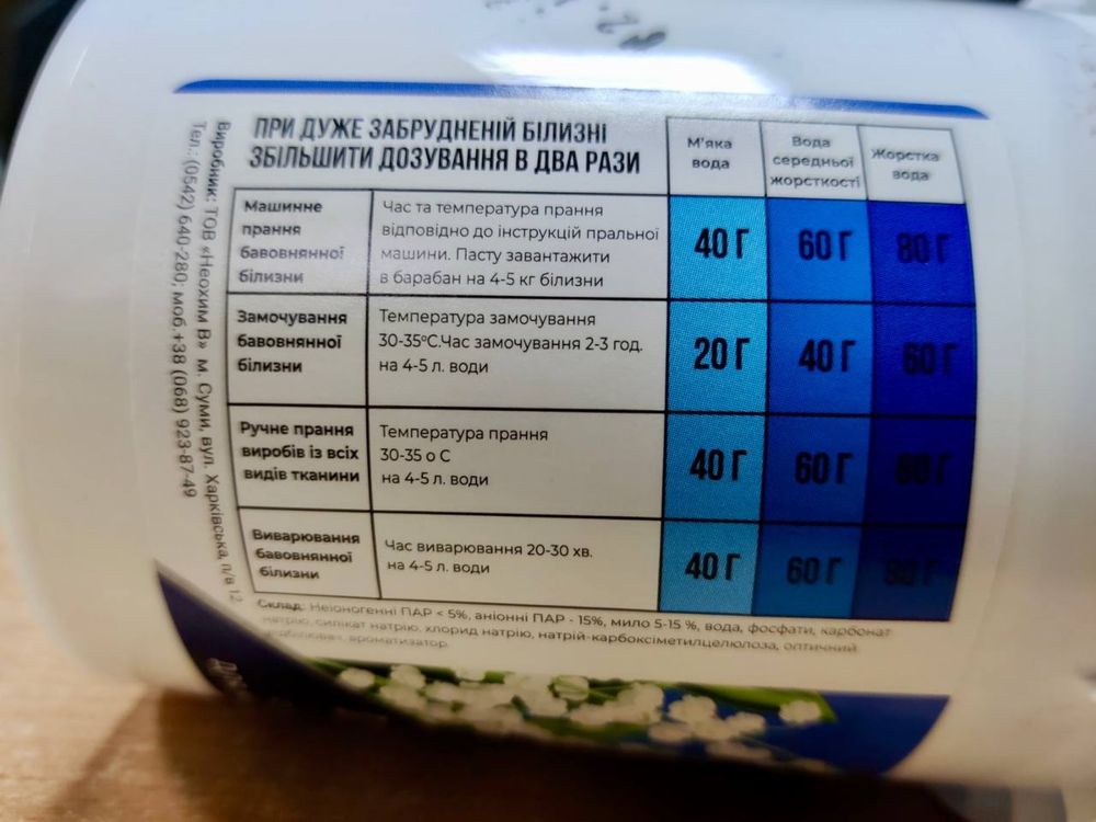 Паста Ландиш-М 10 кг, паста для прання,пральний засіб, миючий засіб
