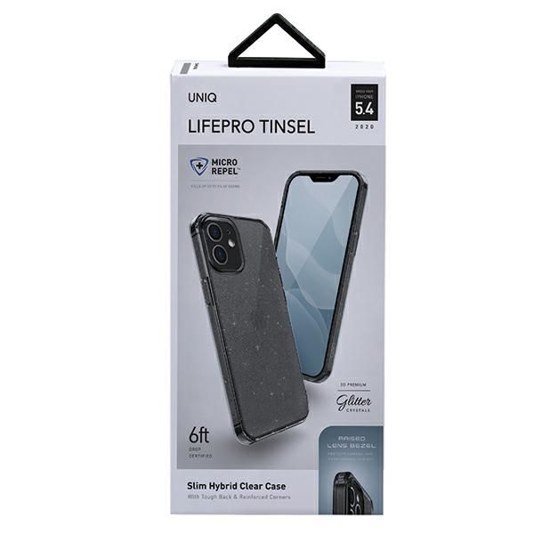 UNIQ etui LifePro Tinsel iPhone 12 mini5,4" czarny/vapour smoke