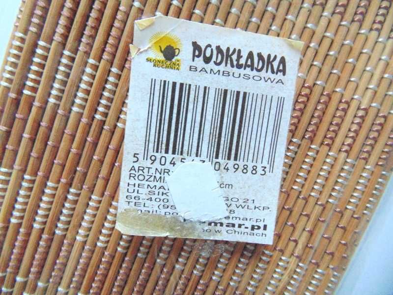 Nowe podkładki bambusowe prostokątne 30x45 cm - 3 szt