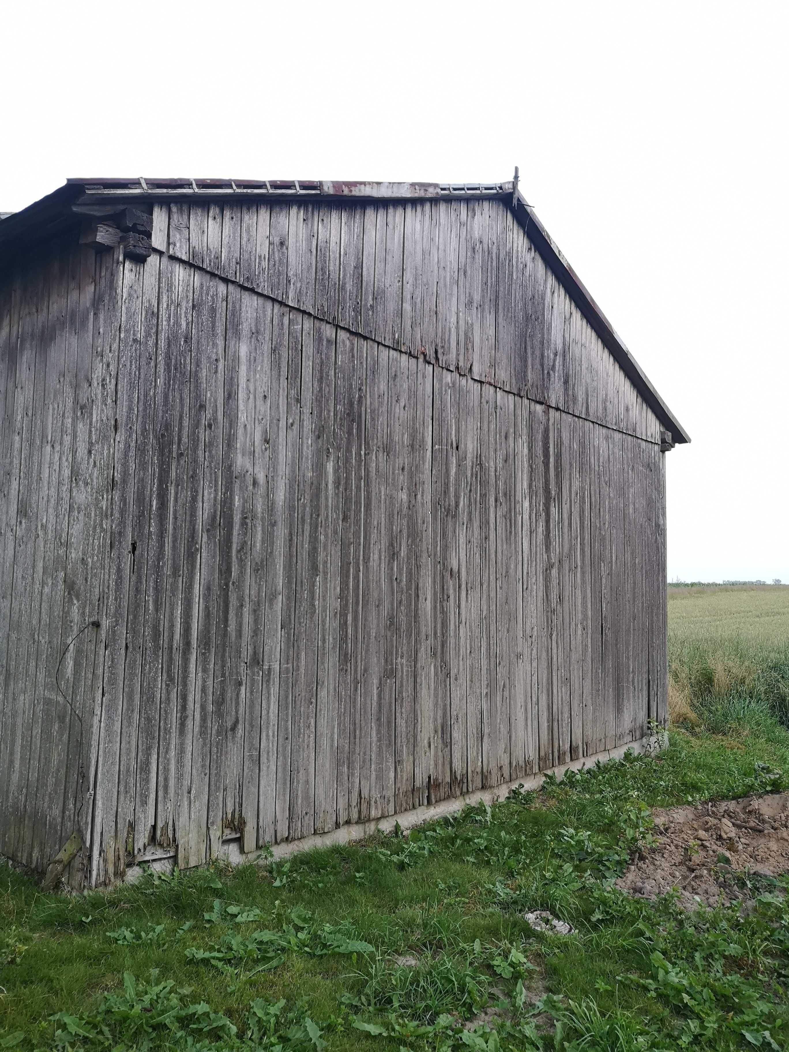 Stodoła drewniana pokryta blachą ocynkowaną wym. 15x8m - sprzedam