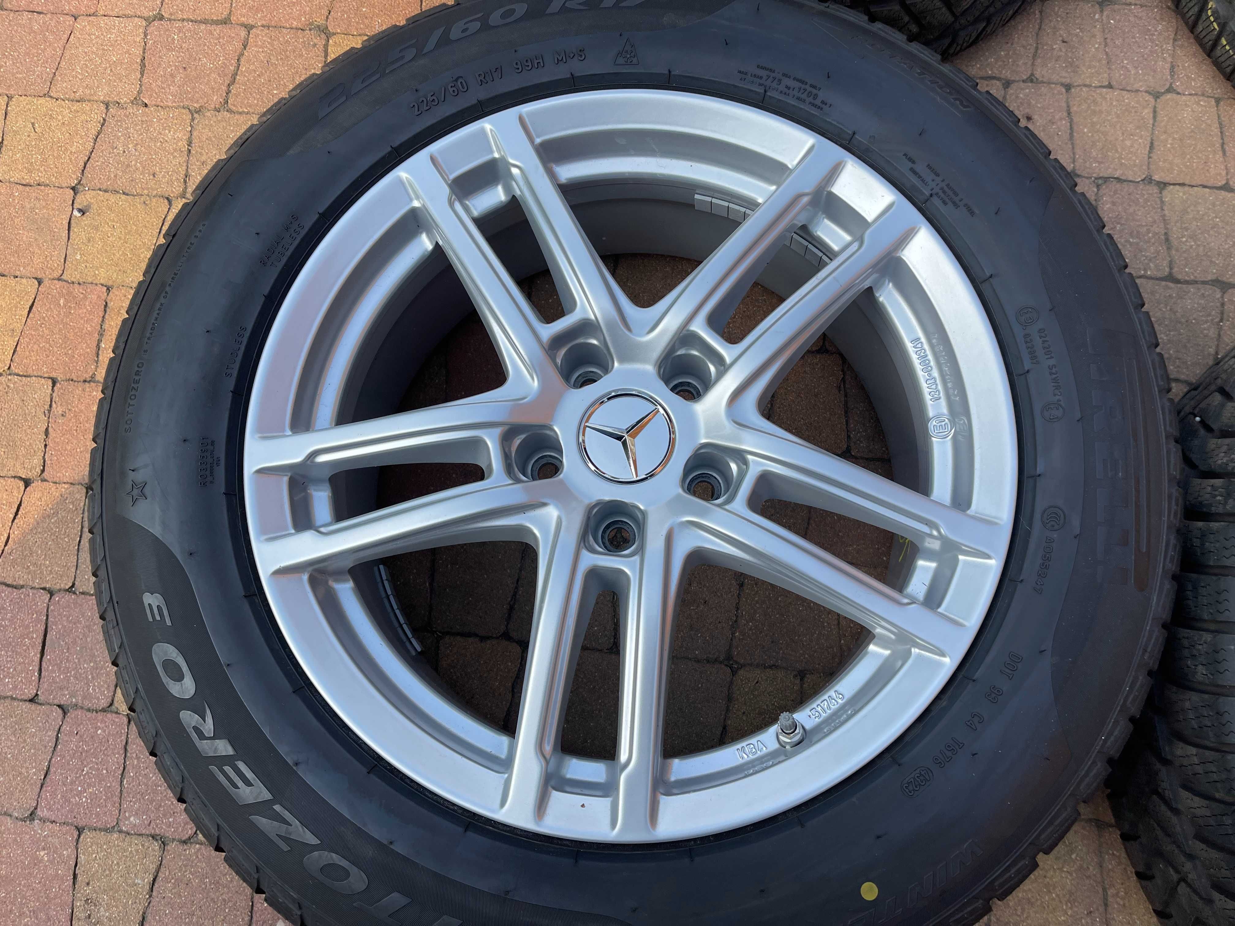 3626. Alufelgi 17" Mercedes GLC CLK SLK 7.5J ET36 5x112 proste ładne
