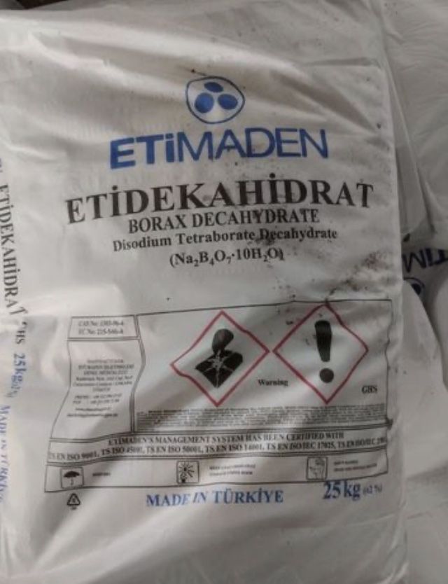 Бура Etimaden(Турція)тетраборнокислий 10вод.у мішках по 25кг(2023р)