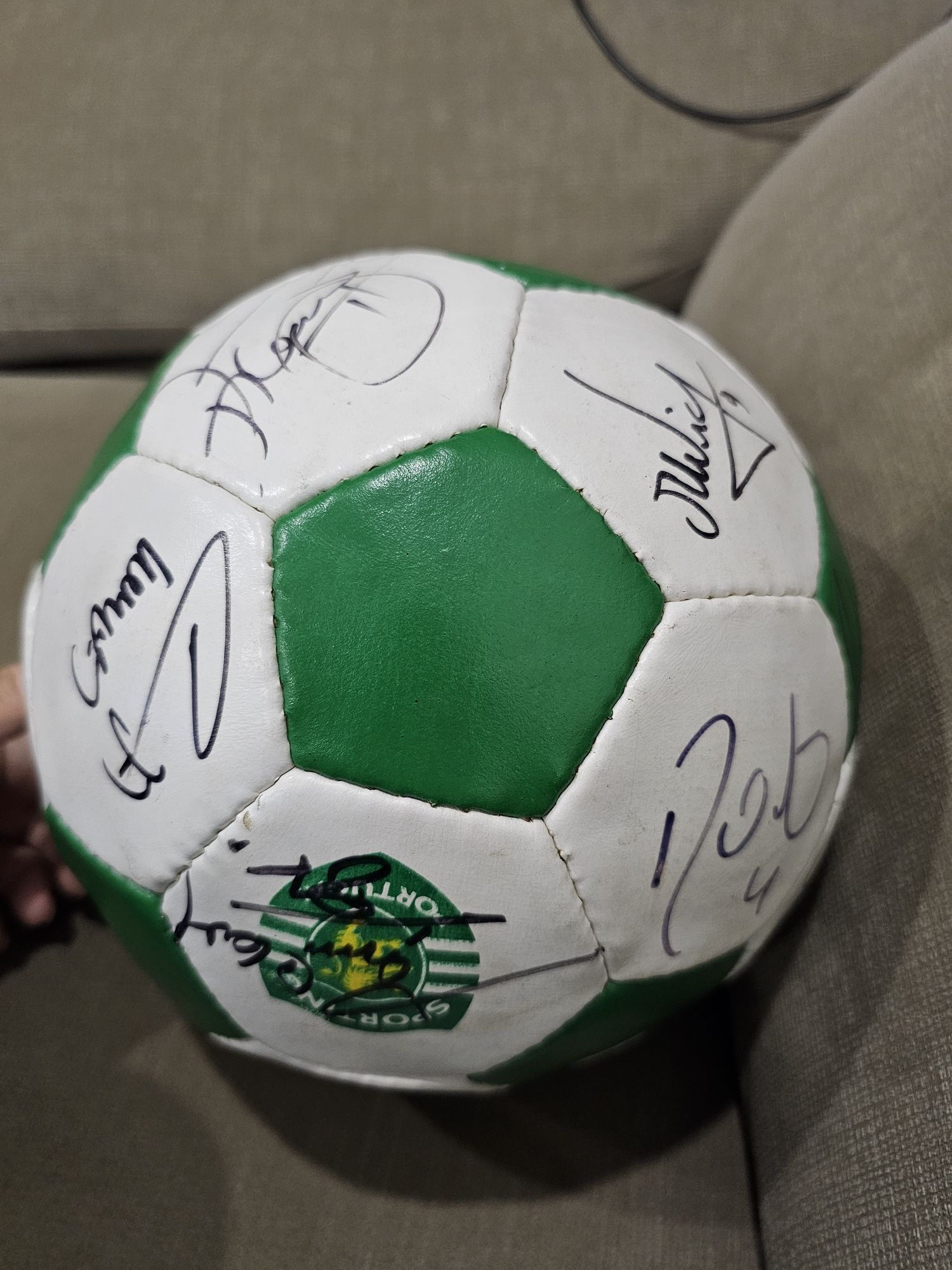 Bola Sporting Autografada