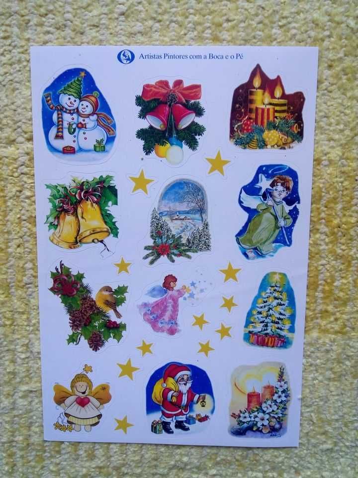 Decoração de Natal autocolantes para janelas/vidros