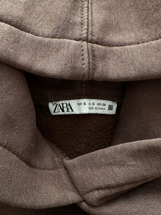 Жіноча  кофта худі Zara шоколадного кольору