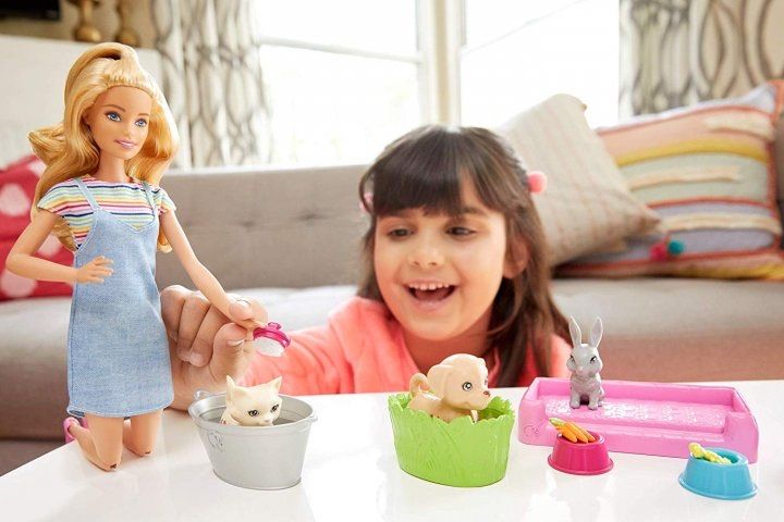 Барбі Купай і грай Barbie Play 'N' Wash Pets Doll Playset, Blonde