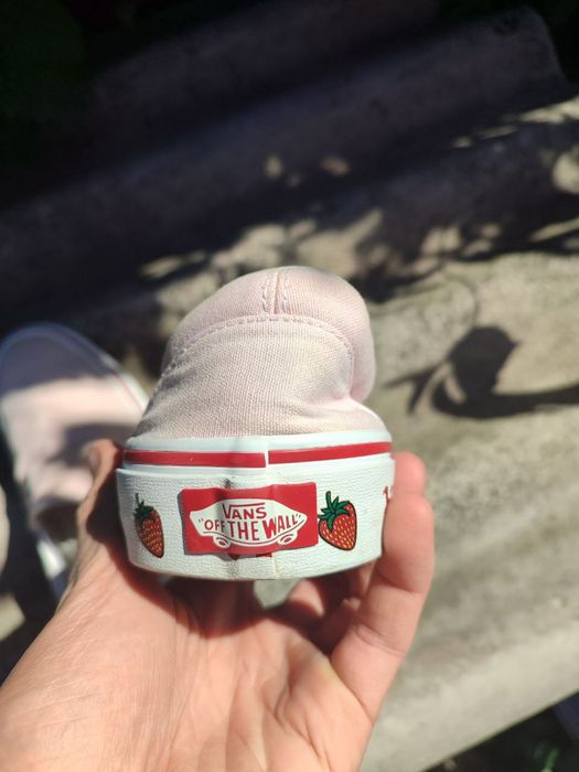 Слипоны Vans pink classic strawberry