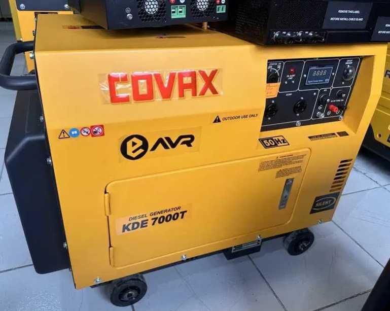 генератор дизельний Covax 7000T стартер медная обмотка в кожухе колеса