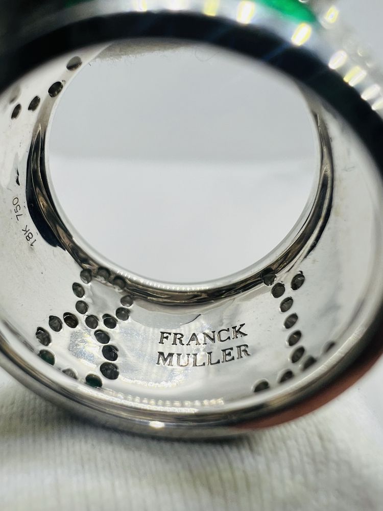Золота каблучка FRANCK MULLER з діамантами 0.60 карат. Емаль. Оригінал