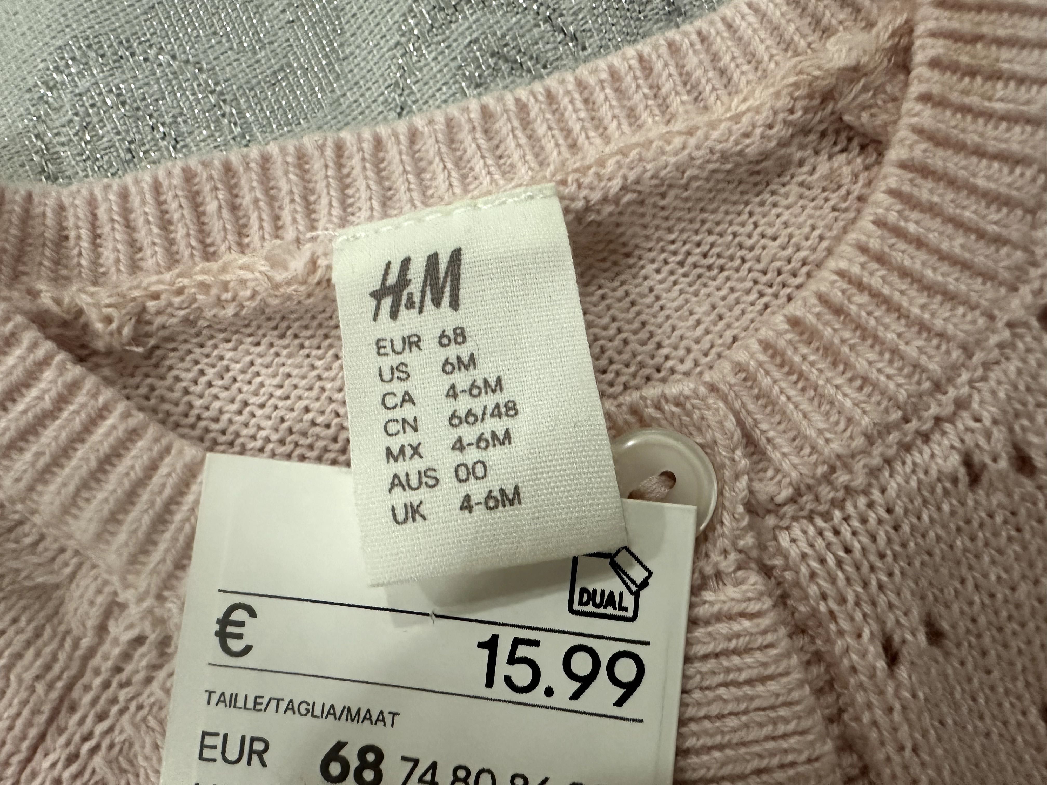 Camisola / T-shirt Rosa Bebé H&M NOVA