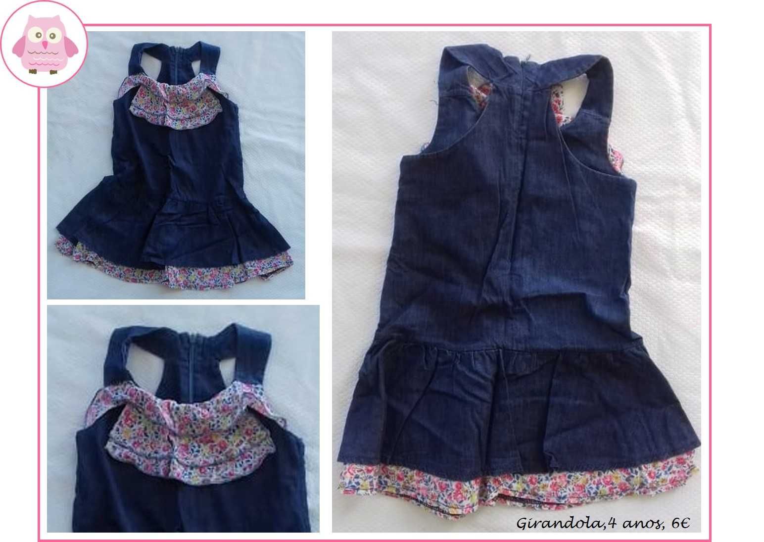 3-4Anos Menina Primavera/Verão - Saias e vestidos