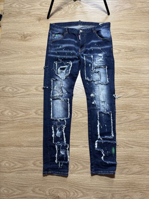 Штани dsquared2 paint patch work