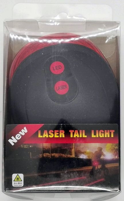 Lampka Rowerowa Tylna LED z Laserową Symulacją Toru Jazdy