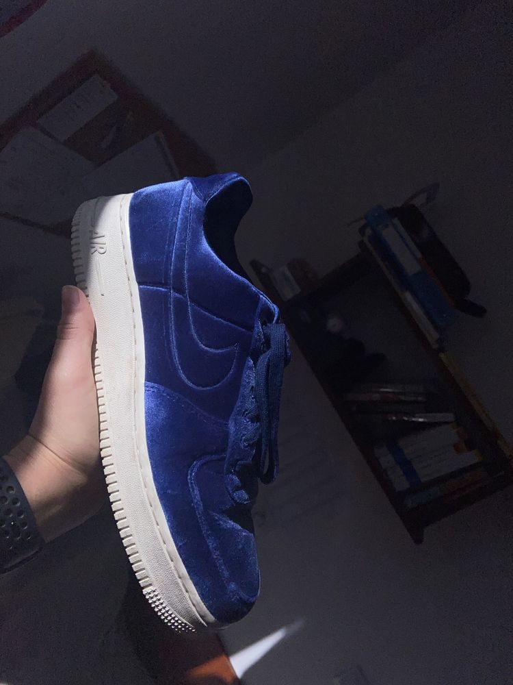 Nike air force 1 welurowe