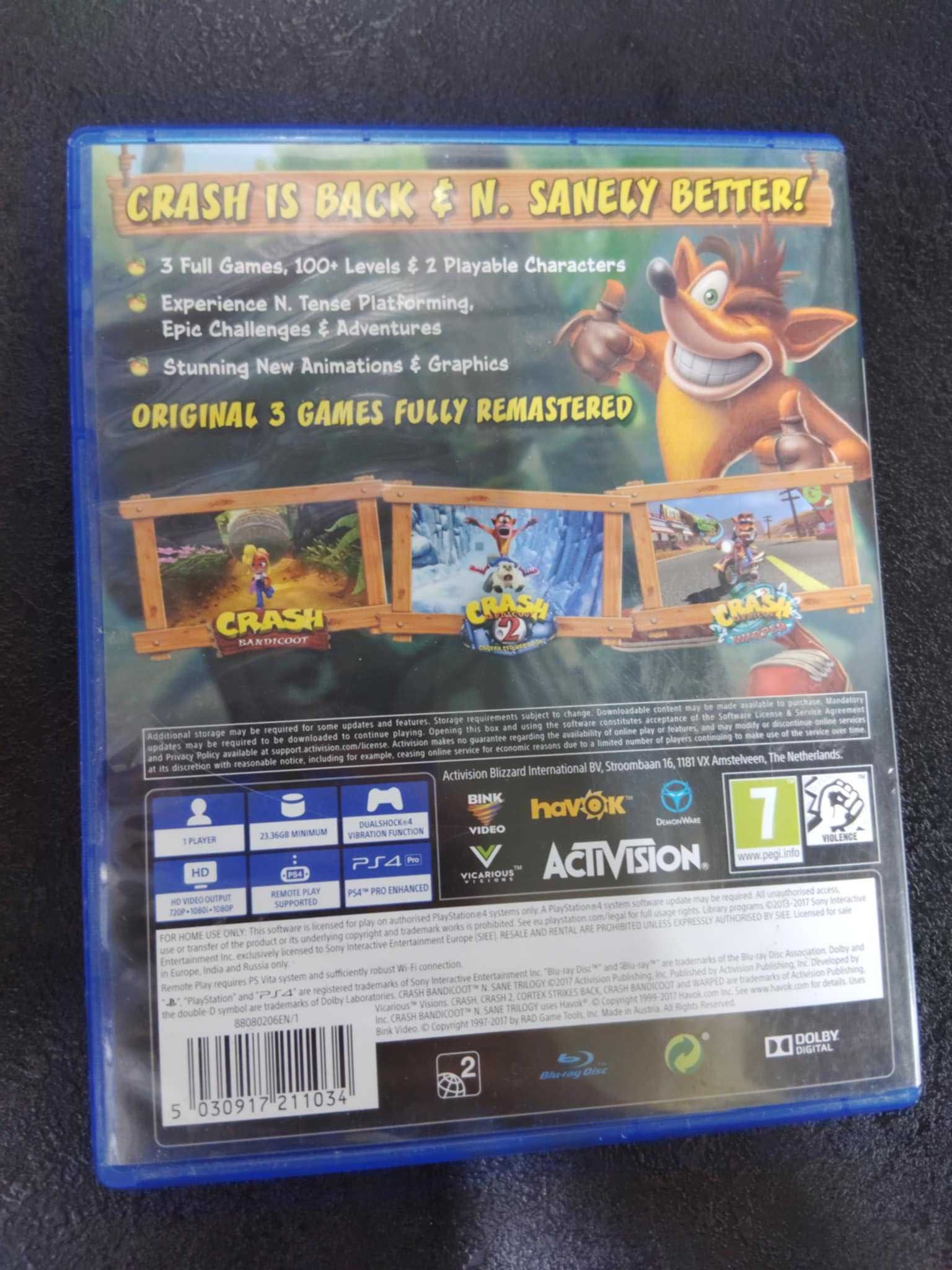 Crash Bandicoot: N. Sane Trilogy PS4 i PS5 ENG