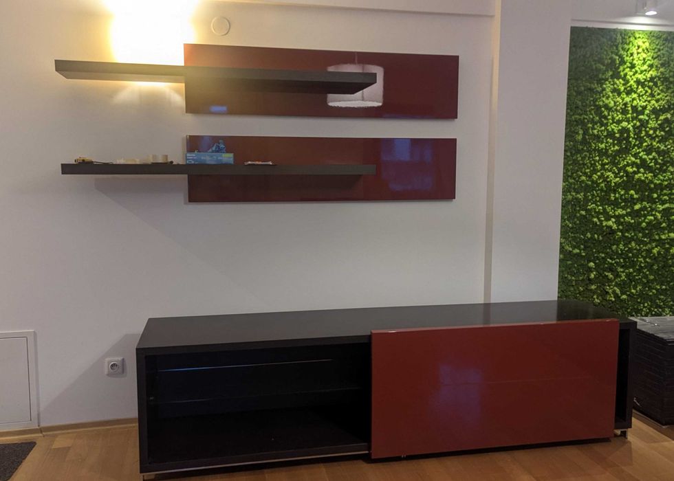 Zestaw mebli do salonu, szafka RTV, komoda, polki