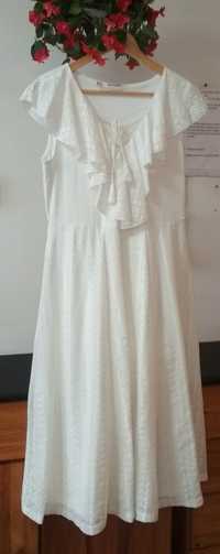NOWA biała ślubna sukienka z koronki r. 40/42  midi -  BONPRIX