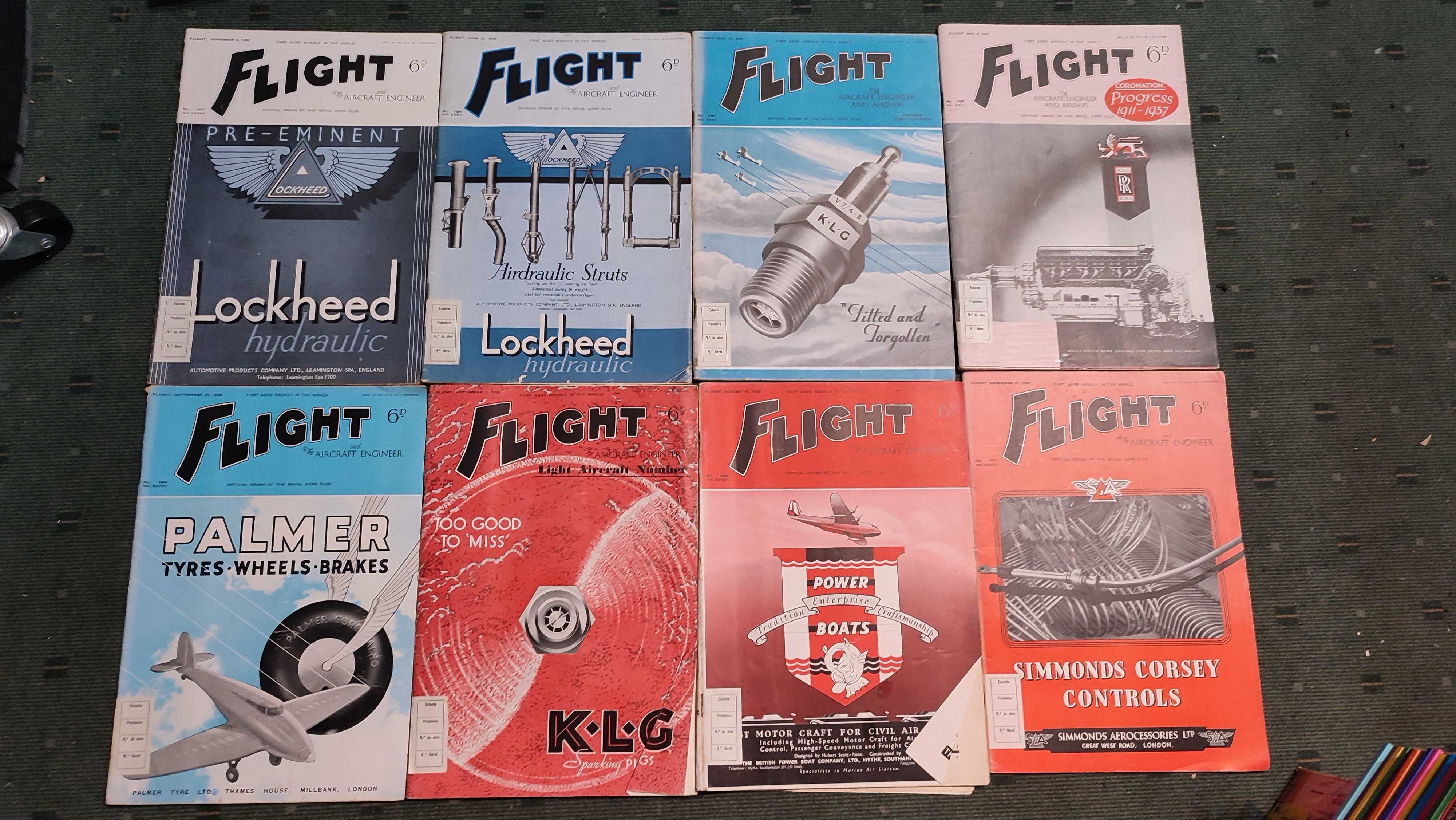 Lote 18 Revistas Flight - Anos 30