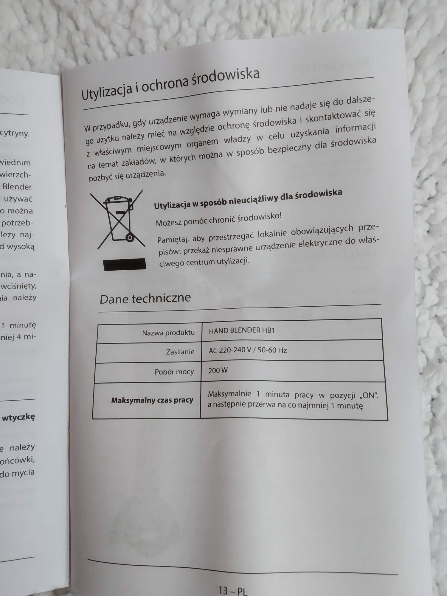 Blender ręczny Ricco