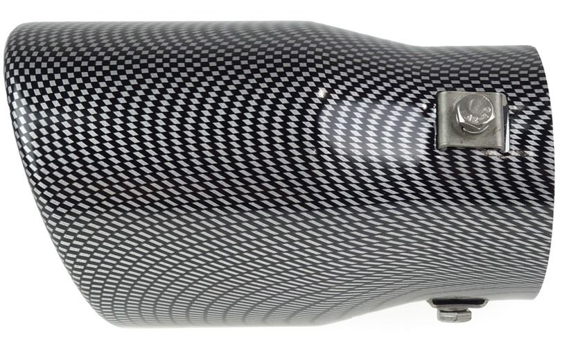 KOŃCÓWKA Wydechu Okrągła Tłumika CZARNA CARBON Duża 90mm Warszawa