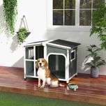 PORTES GRÁTIS - Casota de Madeira para cães médios 101x66,5x70,5cm