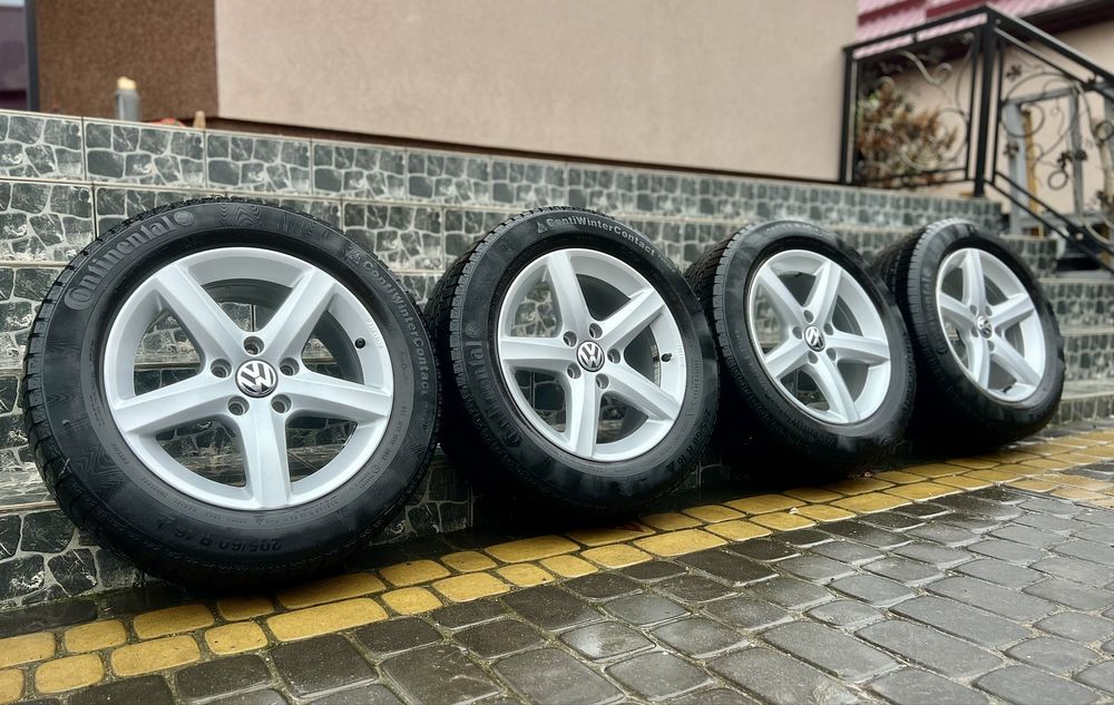 Колеса в зборі 5x112 r16 зима 205/60 Passat B5 B6 B7 Golf Caddy Т4