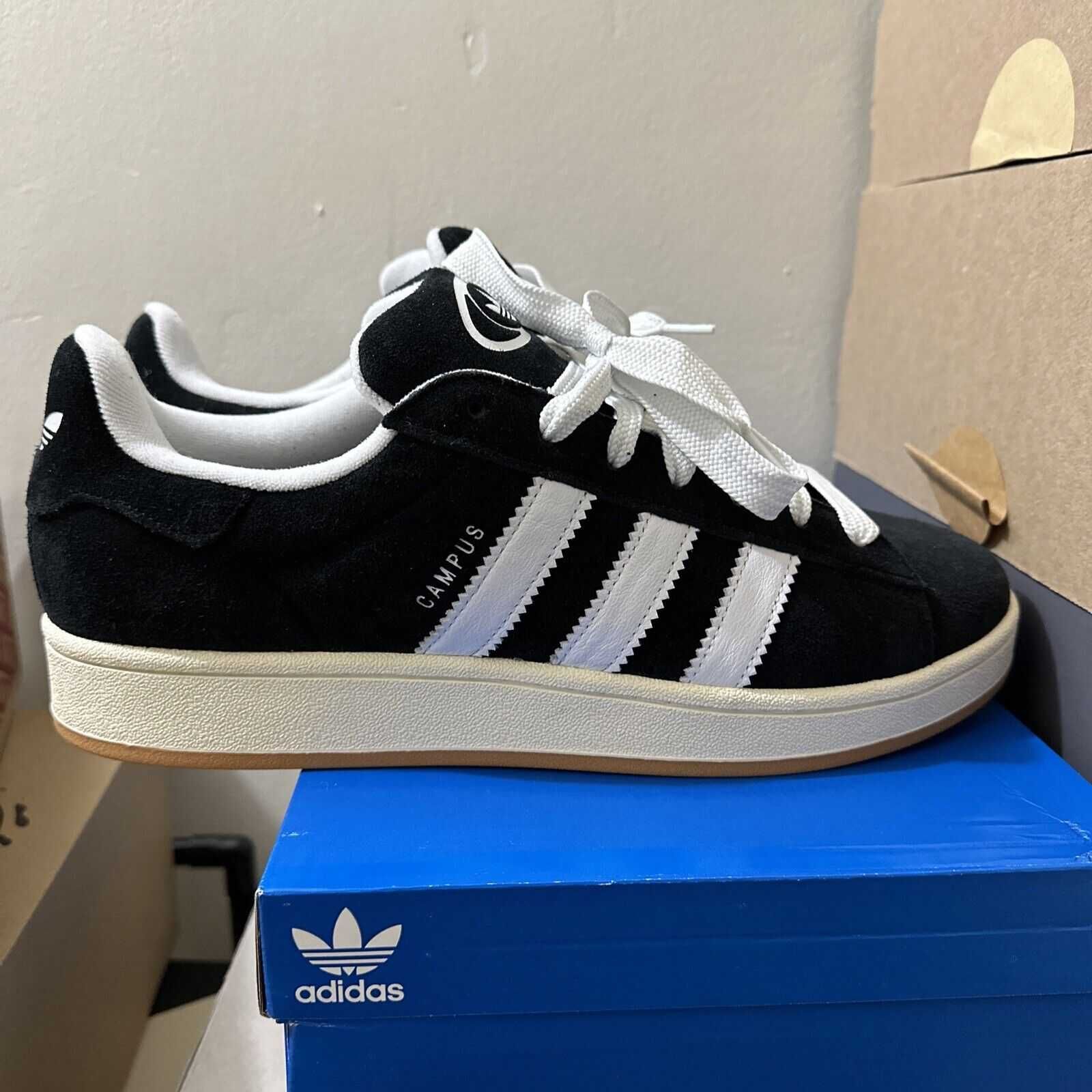 Goma Adidas Campus 00s Baja Negra Blanca  41