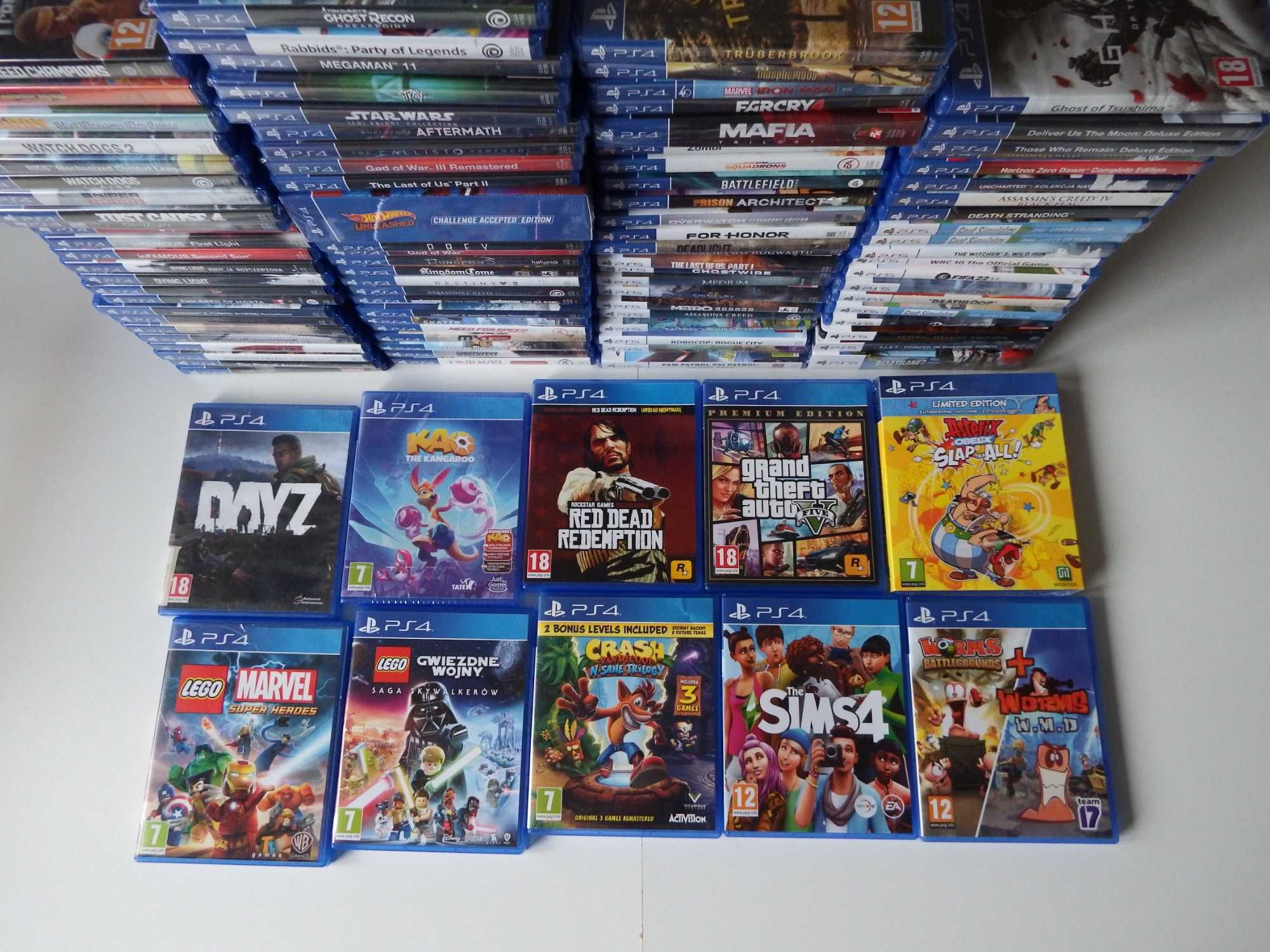 PS4 PS5 WORMS Crash SIMS LEGO Sackboy Robocop RDR GTA5 inne