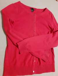 Rozpinany czerwony sweter H&M rozmiar XS bawełna