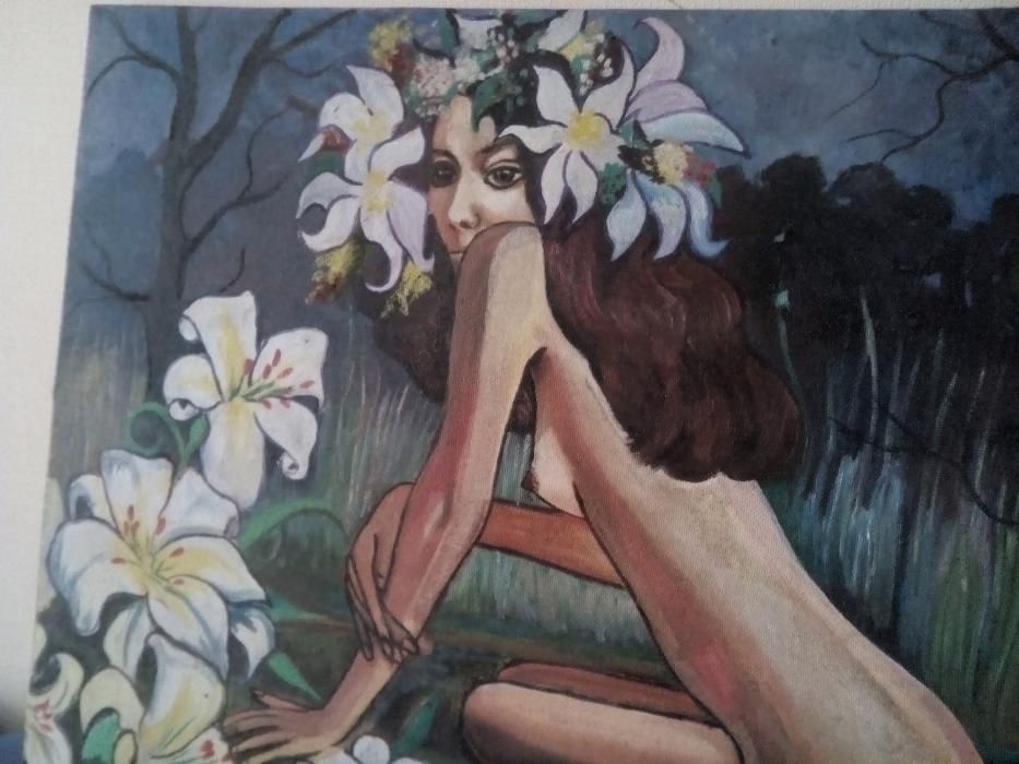 Картина "Мавка",60см на 80 см , ню, 1996 год
