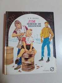 Livro juvenil antigo: Jim Homem de Negócios de E. W. Hildick  (1976)