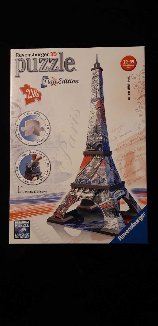 puzzle 3D Ravensburger - Flag Edition Wieża Eiffla