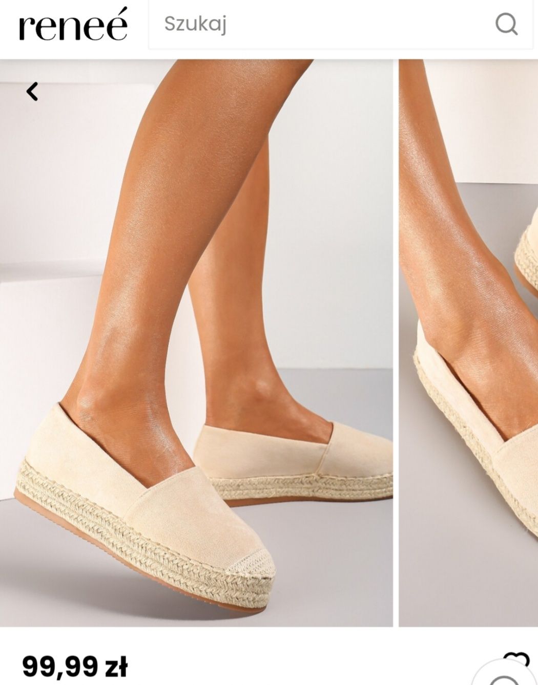 Espadryle na grubej podeszwie zamsz 38