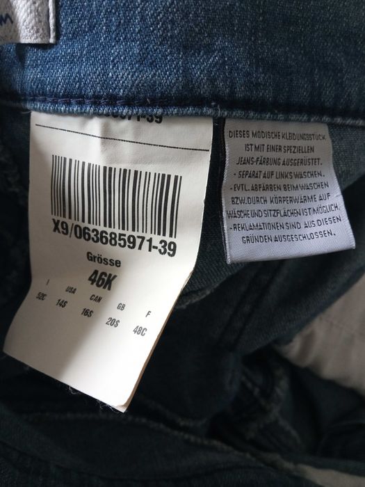 Gardeur Nowe damskie spodnie jeans r 46K pas 92cm