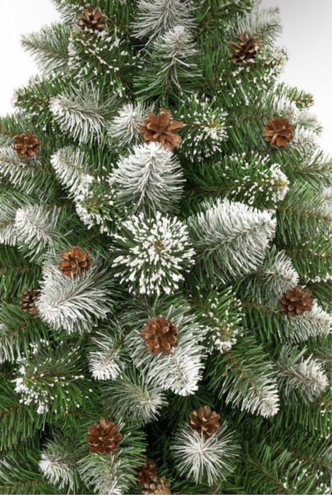 Choinka Sztuczna na pniu 180cm; ośnieżona, gęsta