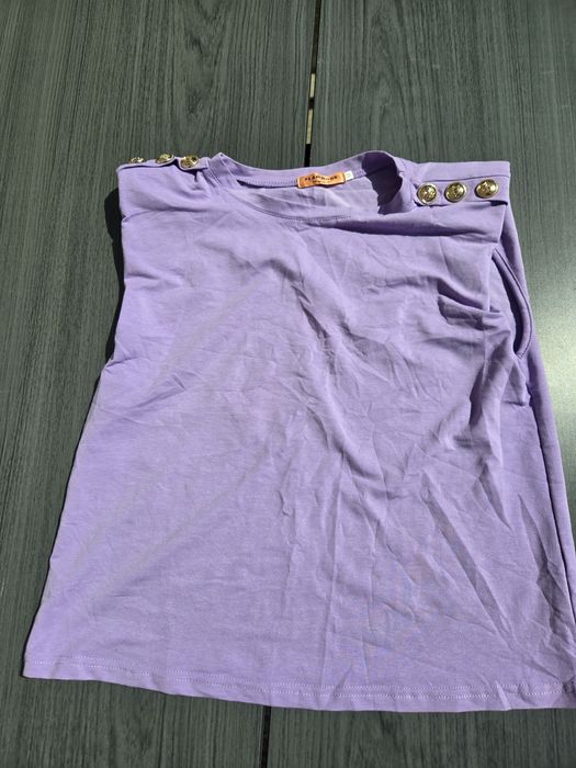 Bluzka bezrękawnik fioletowy damski M