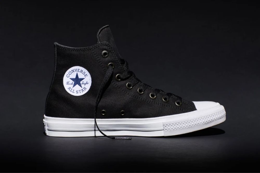 Кеди Converse Chuck Taylor All Star II / Високі / Чорні / 45 розмір