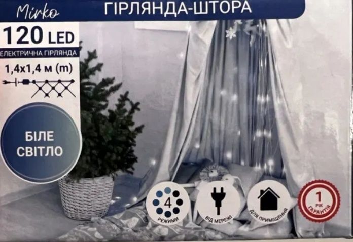 Гірлянда штора сітка, гірлянда прищіпки для фото