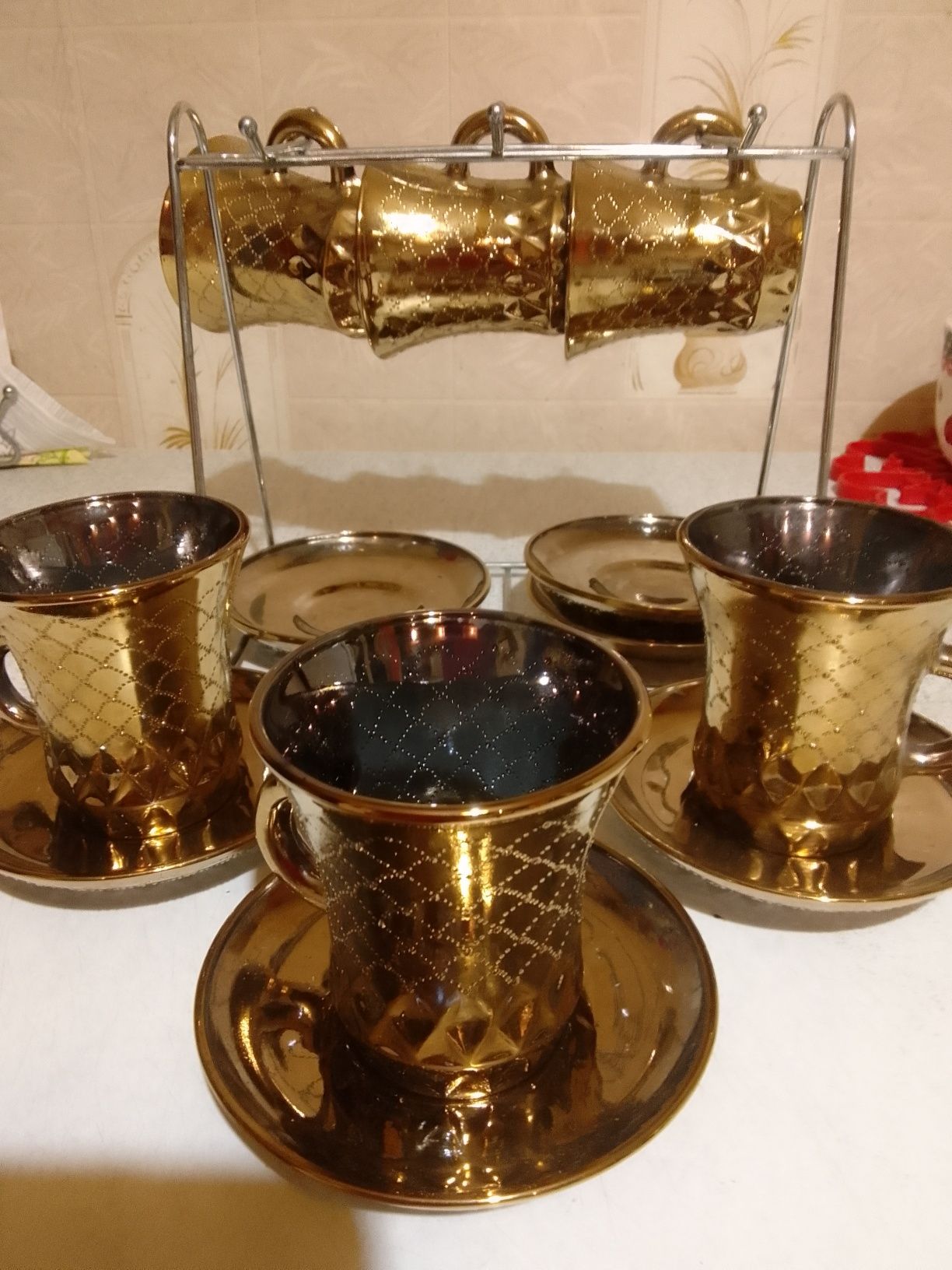 Сервиз коффейный золотой